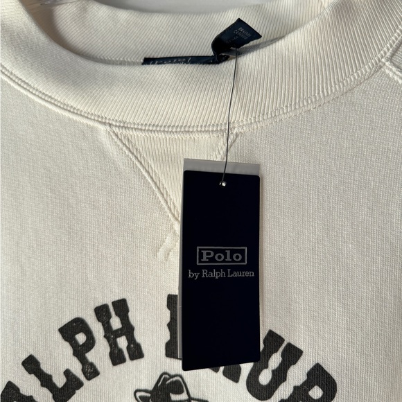 Polo Ralph Lauren Womens Polo Bear Oversized Fleece Crew Neck - White XL - Picture 4 of 13
